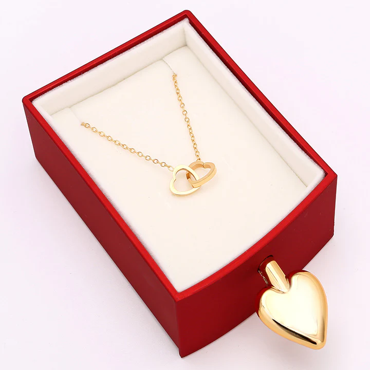 Amour Rosenbox - mit versteckter Gravur-Doppelherzkette - Image 14