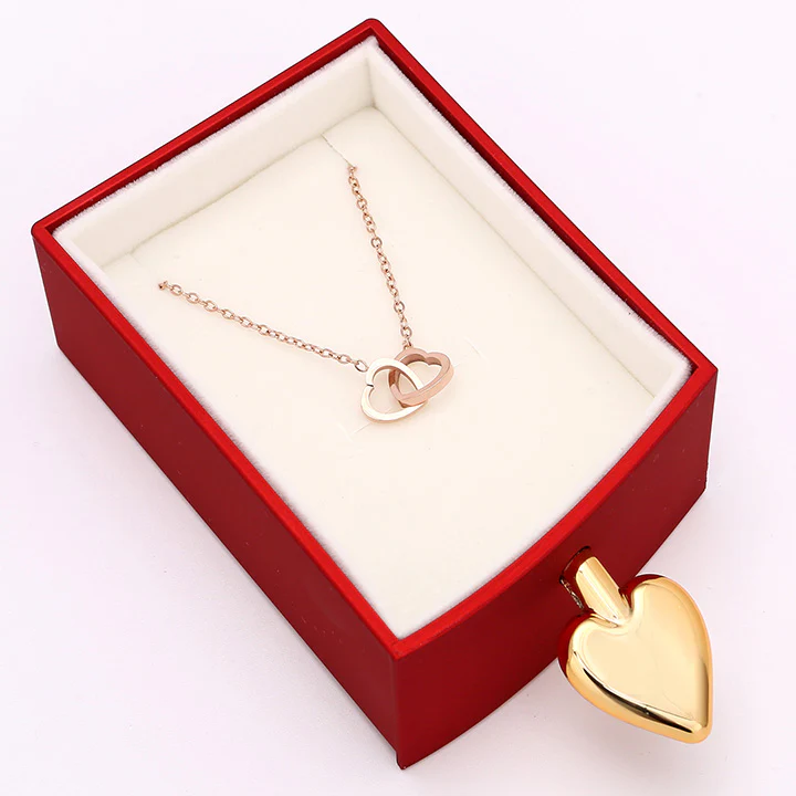 Amour Rosenbox - mit versteckter Gravur-Doppelherzkette - Image 16
