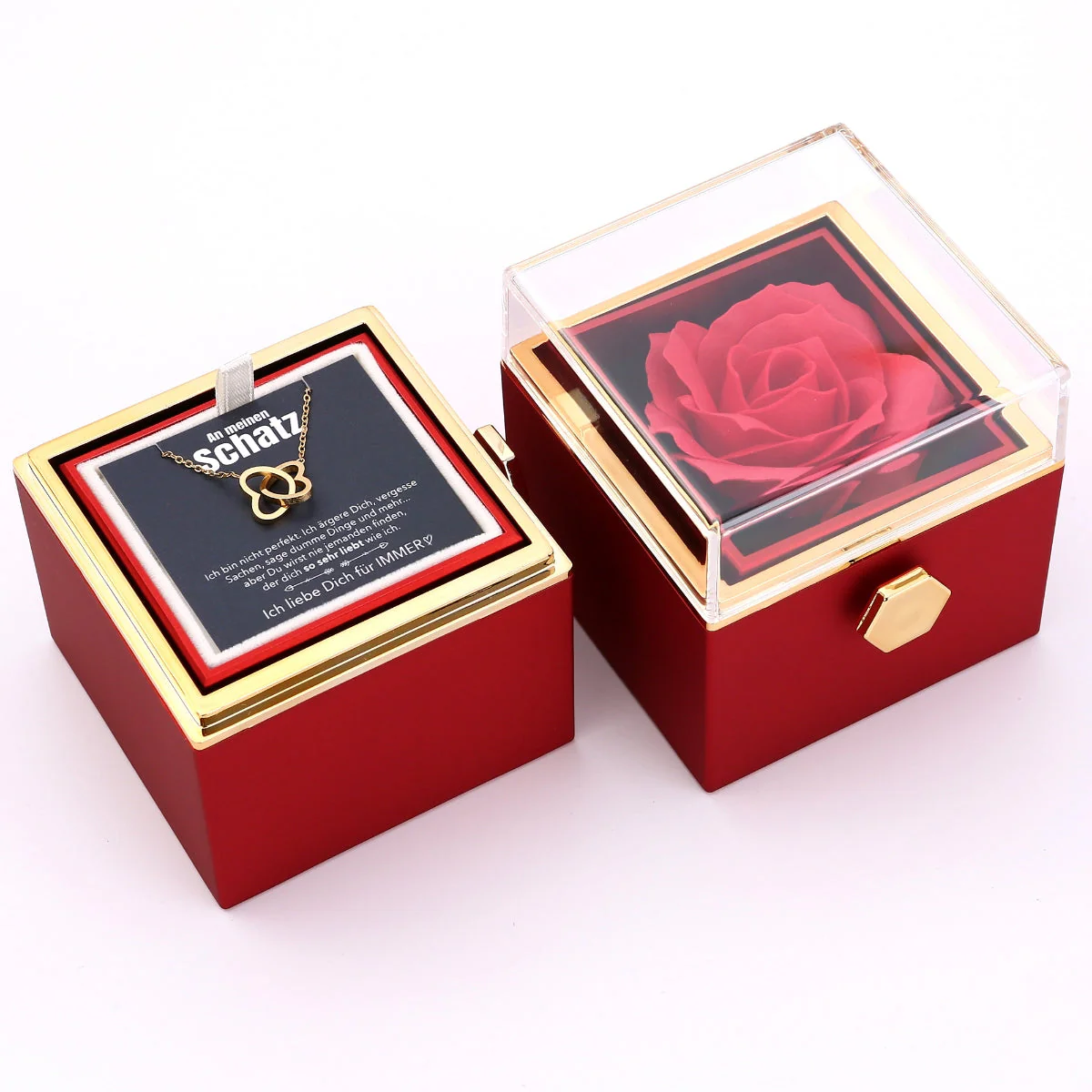 Ewige Rosenbox – mit gravierter Halskette, Liebesnotiz und echter Rose - Image 11