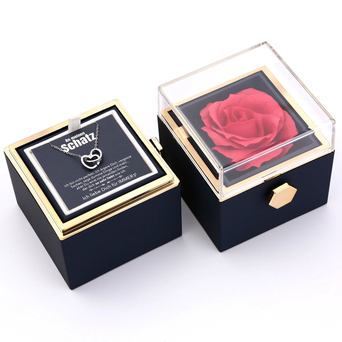 Ewige Rosenbox – mit gravierter Halskette, Liebesnotiz und echter Rose - Image 13