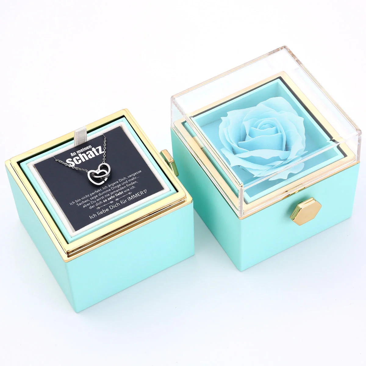 Ewige Rosenbox – mit gravierter Halskette, Liebesnotiz und echter Rose - Image 15