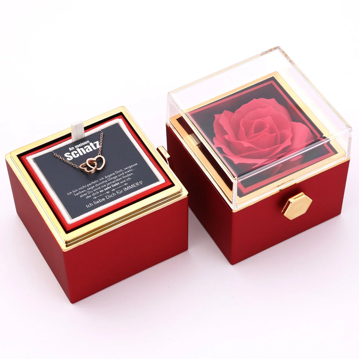 Ewige Rosenbox – mit gravierter Halskette, Liebesnotiz und echter Rose - Image 18
