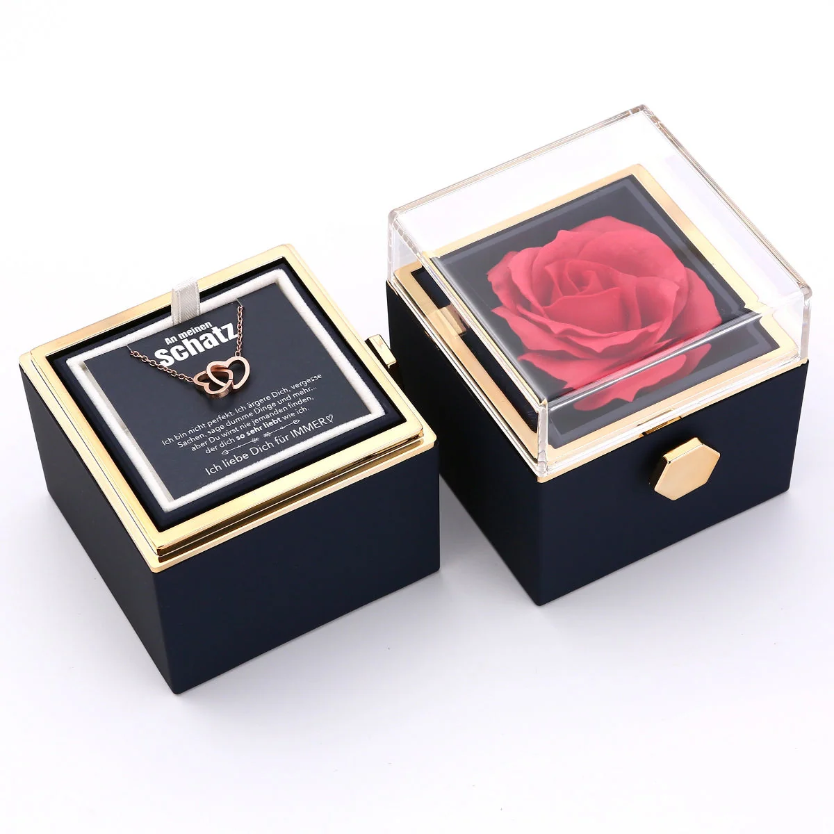 Ewige Rosenbox – mit gravierter Halskette, Liebesnotiz und echter Rose - Image 19