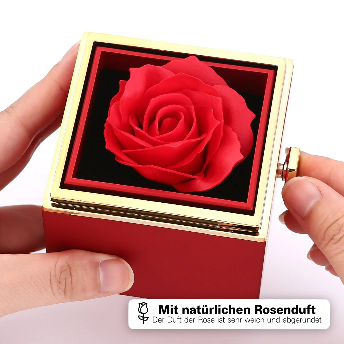 Ewige Rosenbox – mit gravierter Halskette, Liebesnotiz und echter Rose - Image 4