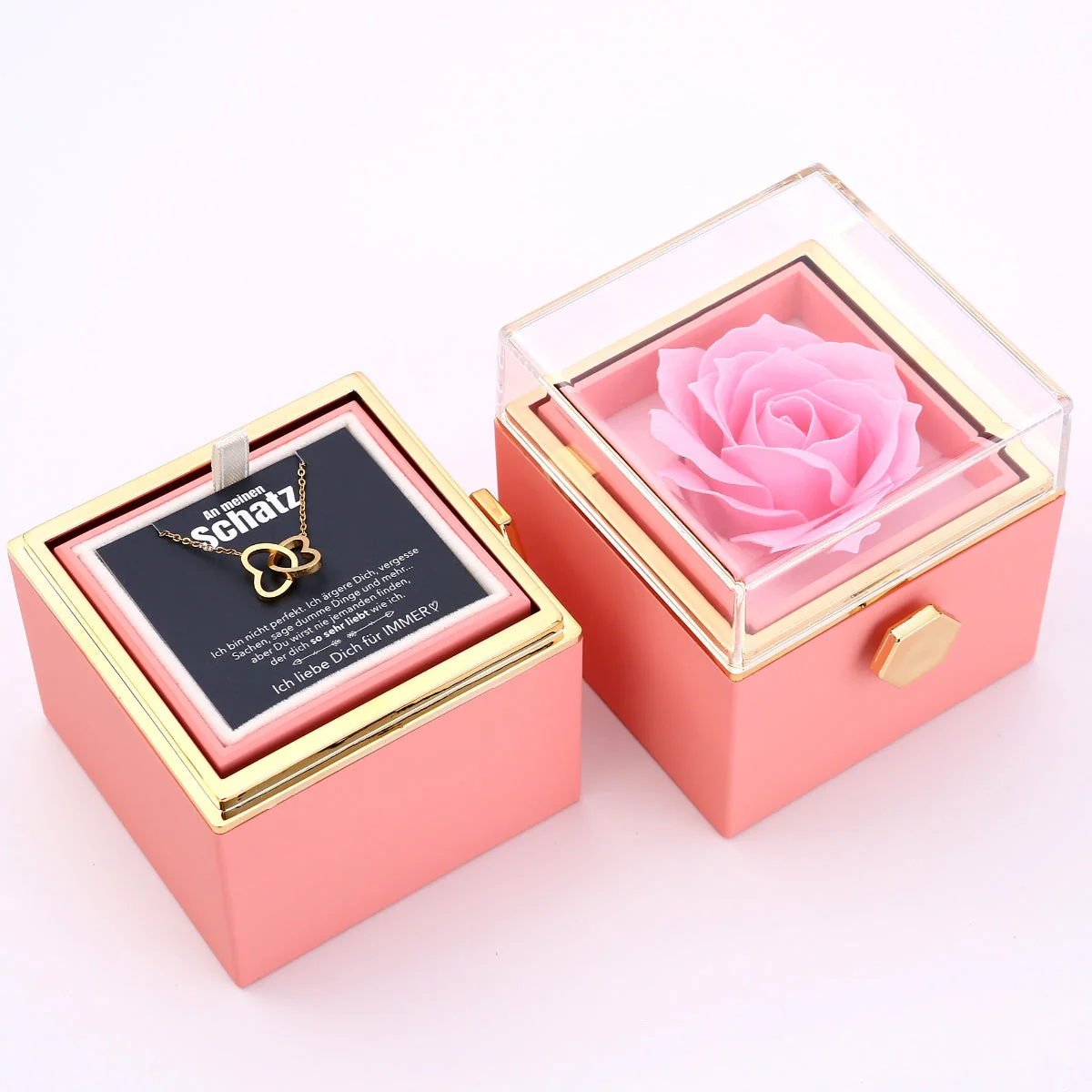 Ewige Rosenbox – mit gravierter Halskette, Liebesnotiz und echter Rose - Image 9
