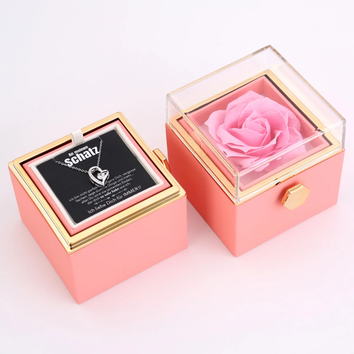 Ewige Rosenbox – mit Herz-Halskette, Liebesnotiz und echter Rose - Image 10