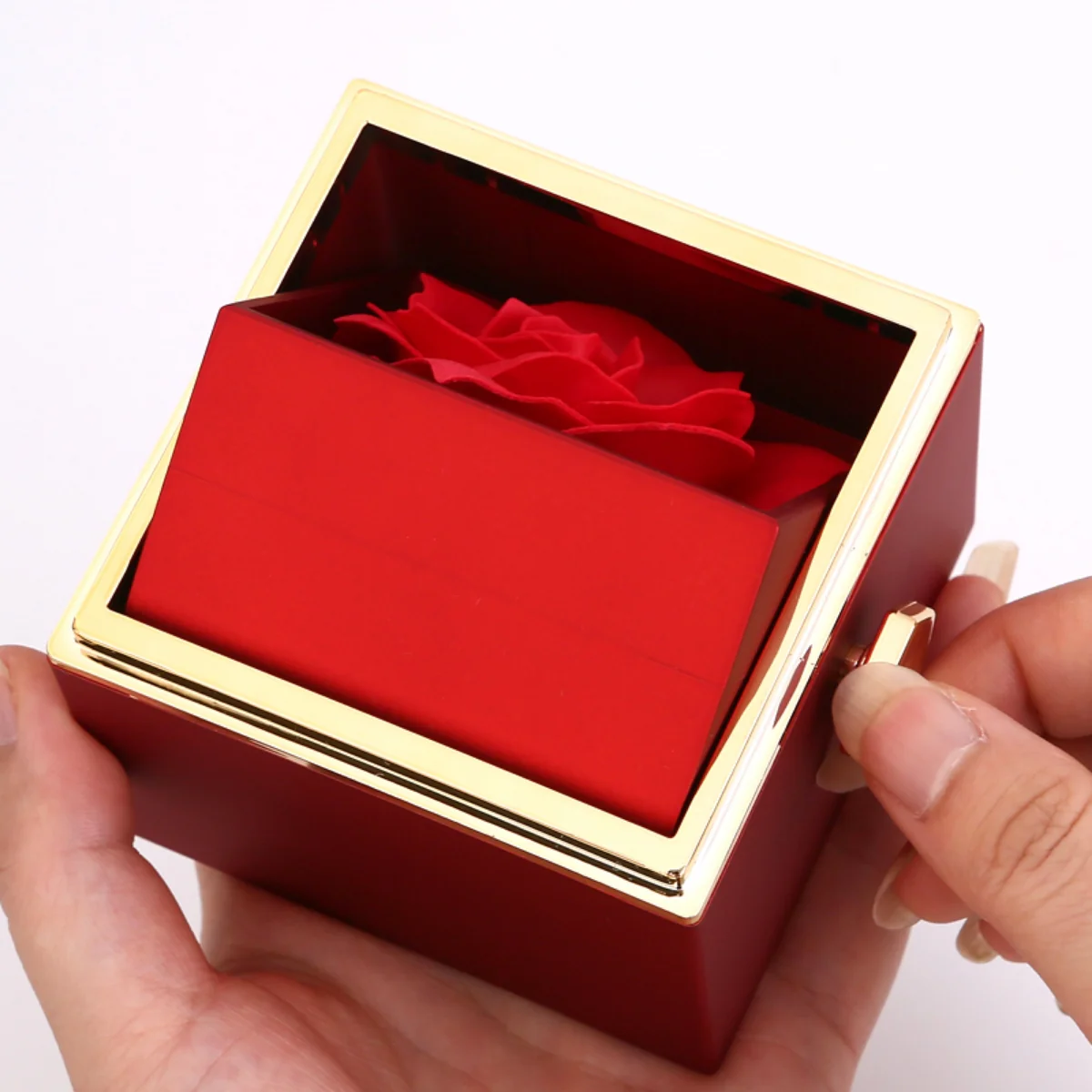Ewige Rosenbox – mit Knoten-Halskette, Liebesnotiz und echter Rose - Image 6