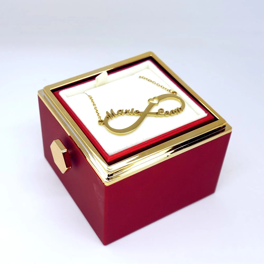 Ewige Rosenbox mit personalisierter Unendlichkeits-Halskette - Image 4
