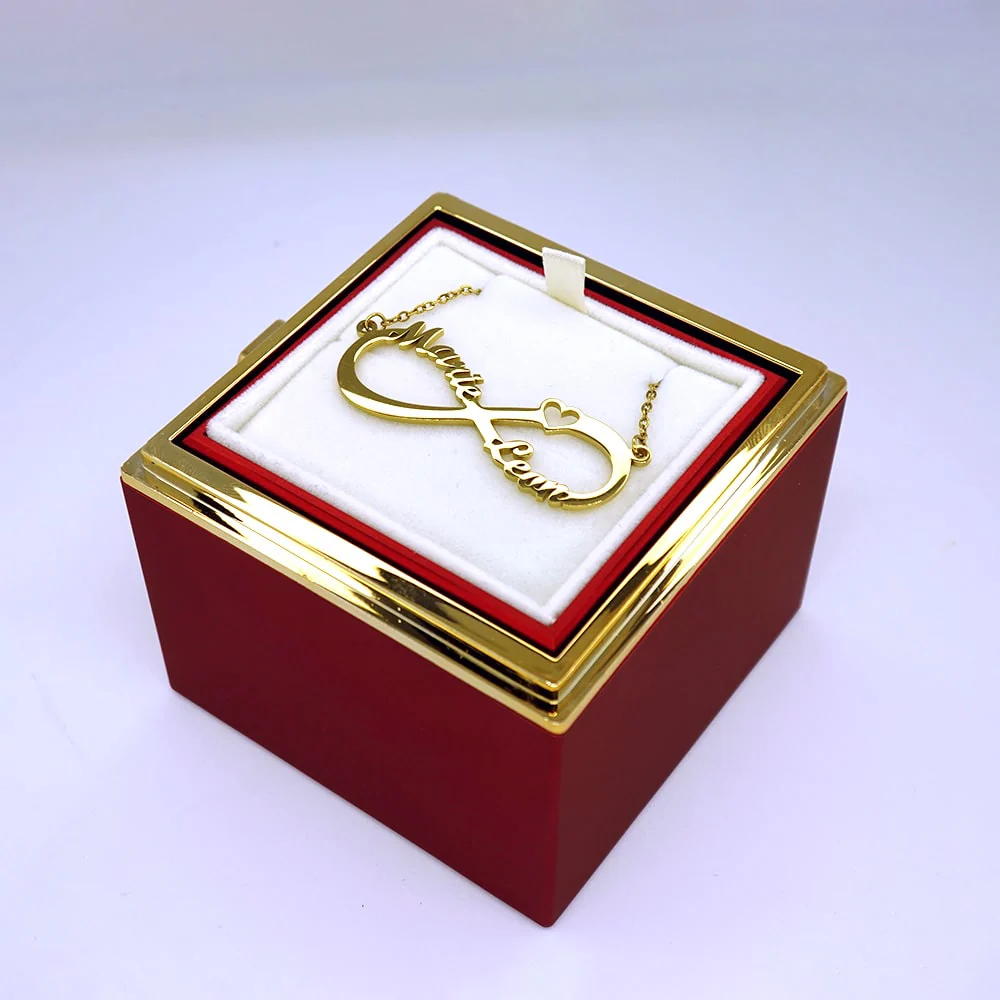 Ewige Rosenbox mit personalisierter Unendlichkeits-Halskette - Image 6