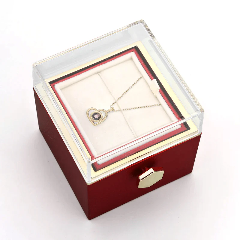 Ewige Rosenbox - Personalisierte Herz Halskette mit Foto & echte Rose - Image 7