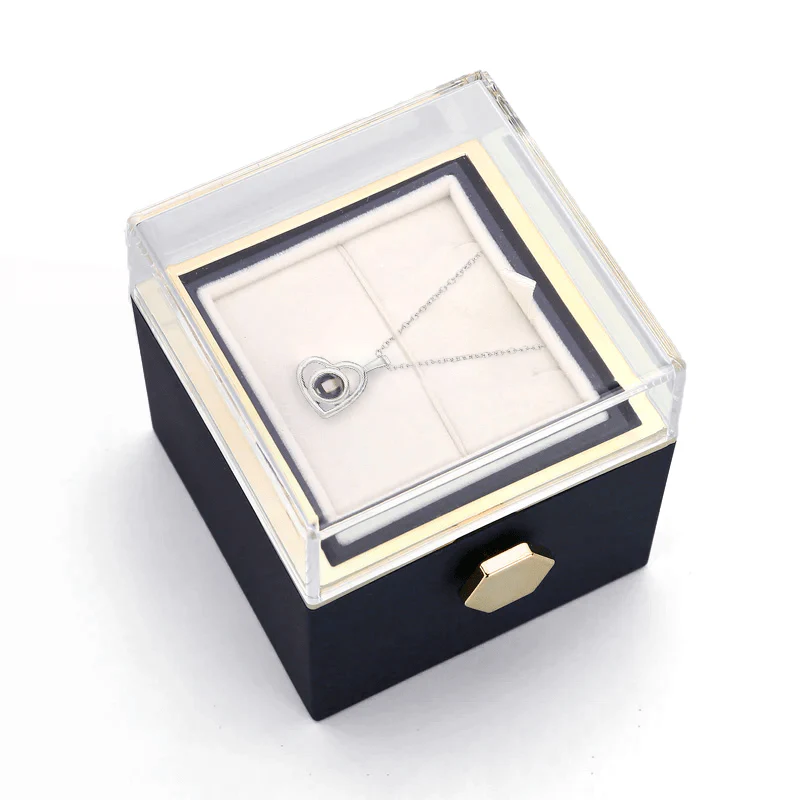 Ewige Rosenbox - Personalisierte Herz Halskette mit Foto & echte Rose - Image 8