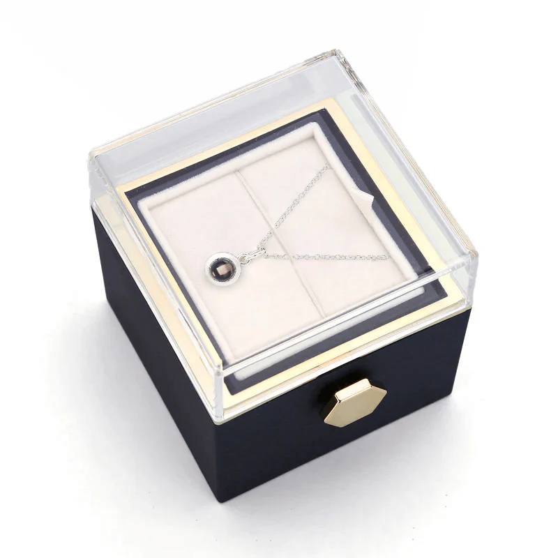 Ewige Rosenbox - Personalisierte Kreis Halskette mit Foto & echte Rose - Image 7