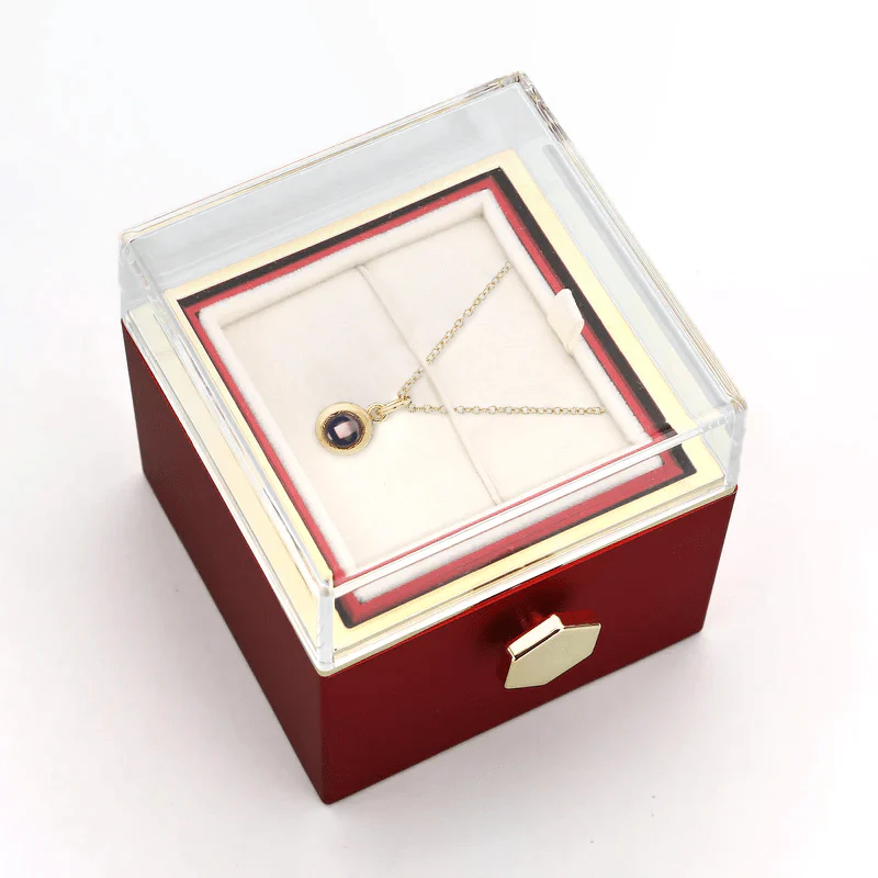 Ewige Rosenbox - Personalisierte Kreis Halskette mit Foto & echte Rose - Image 8