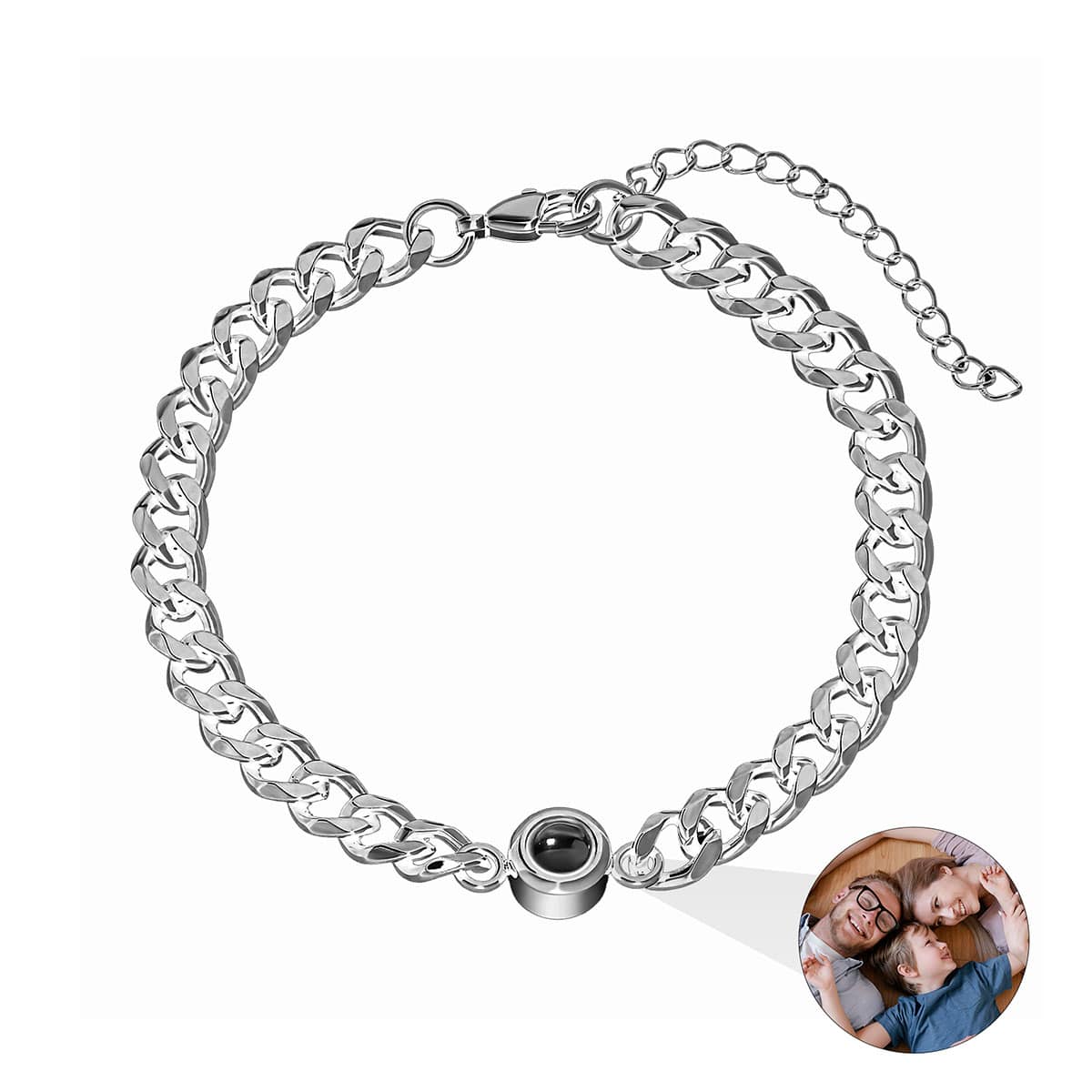 Fotoarmband mit eigenem Foto - Cuban Chain - Image 2