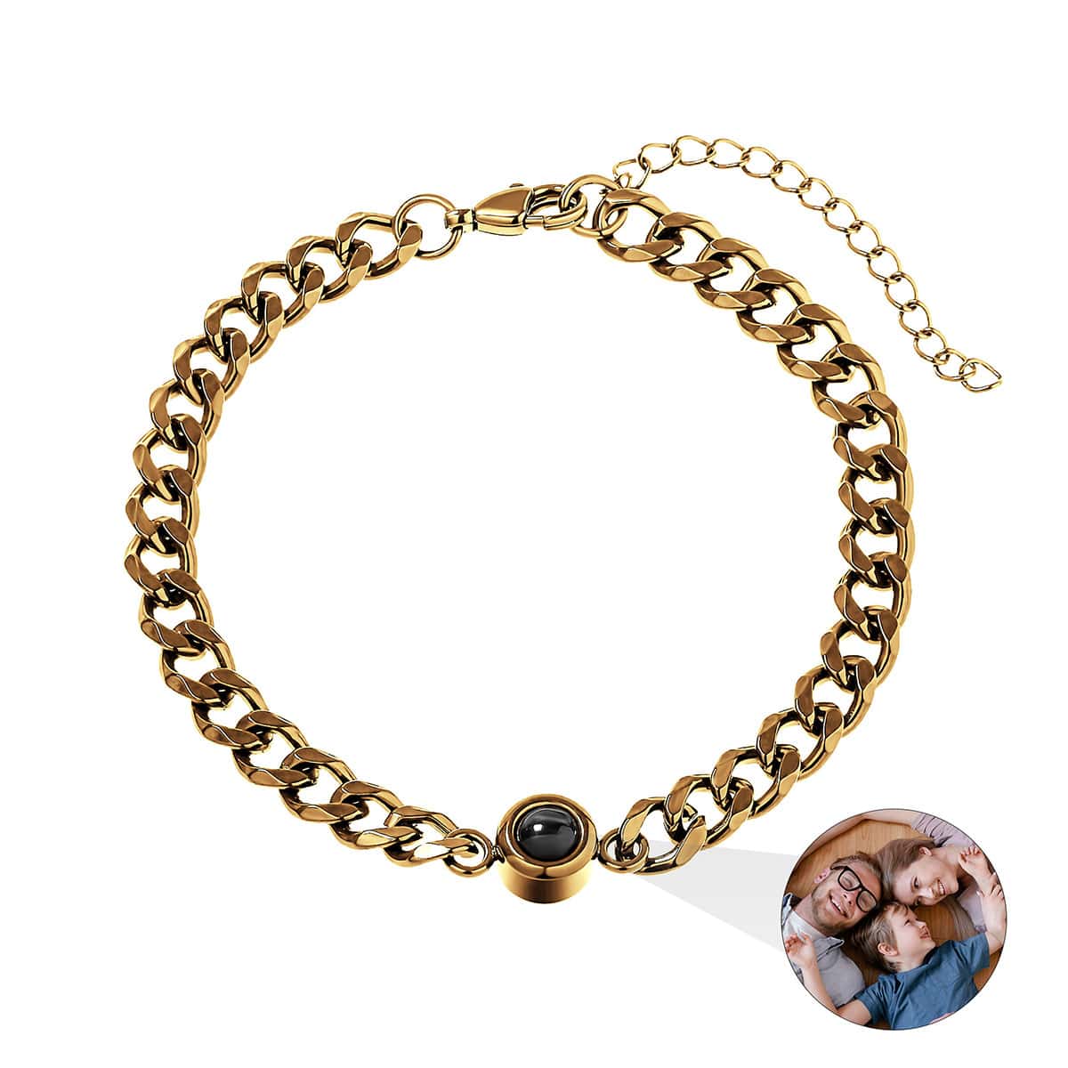 Fotoarmband mit eigenem Foto - Cuban Chain - Image 3