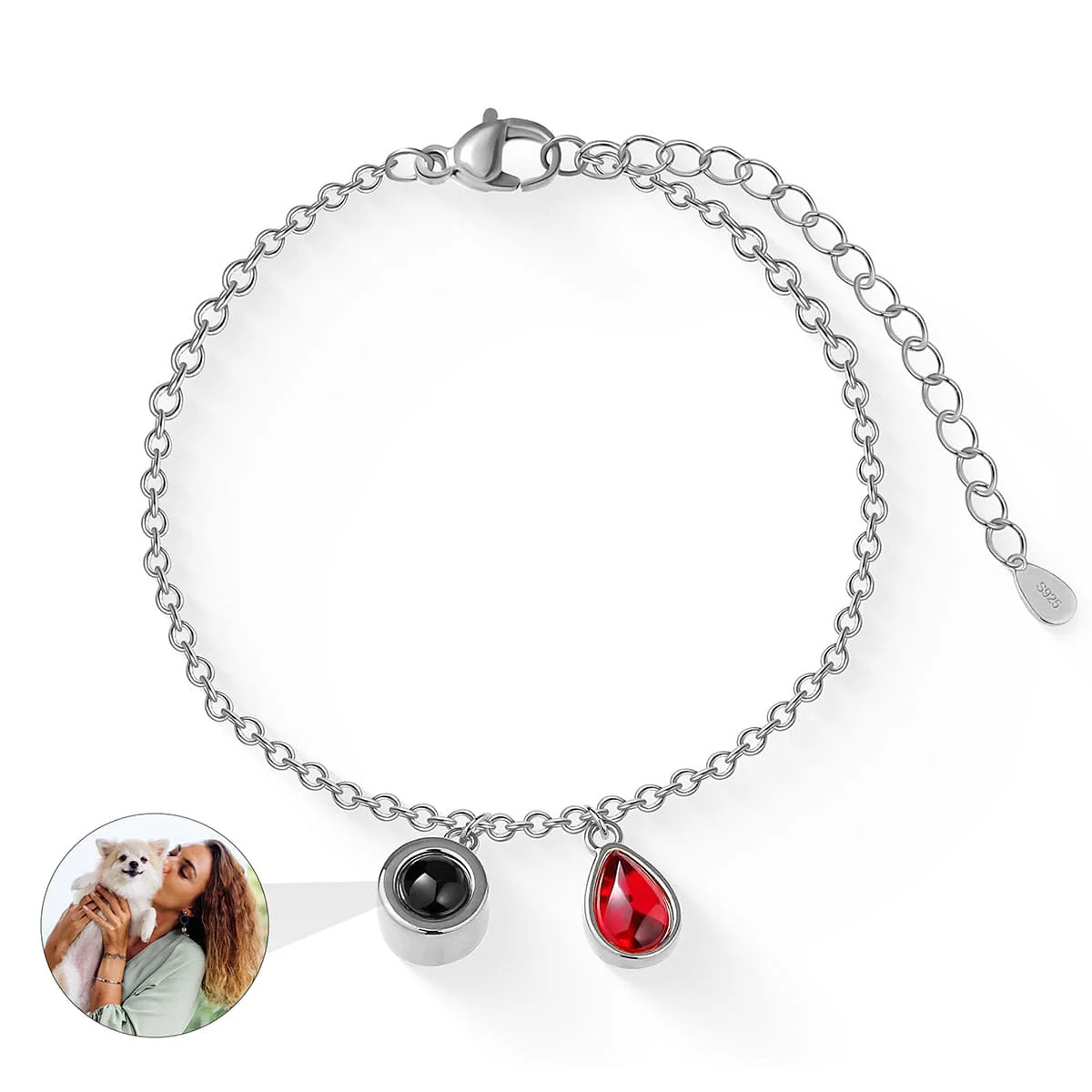 Fotoarmband mit eigenem Foto - Geburtsstein - Image 2