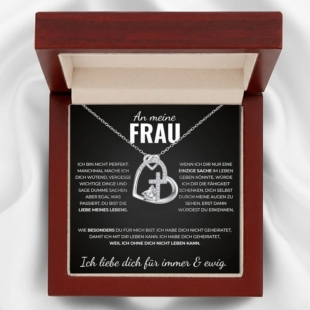 An meine Frau - Kreuz-Herz Halskette - Image 4