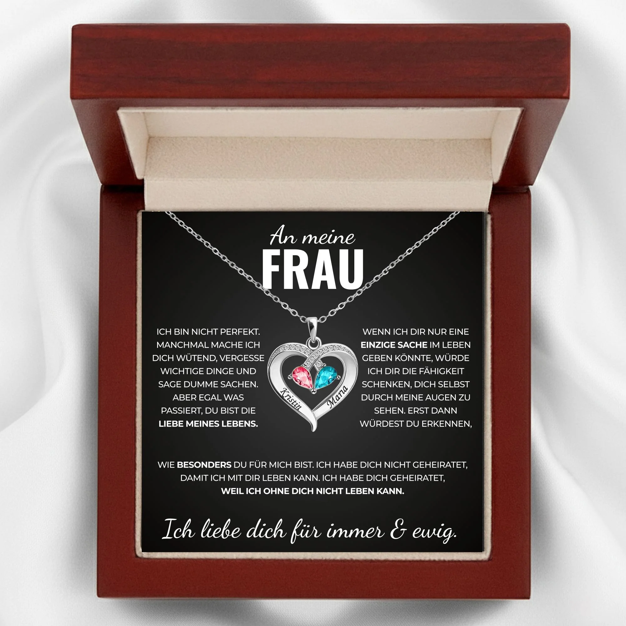 An meine Frau - 18k Geburtsstein Halskette - Image 4