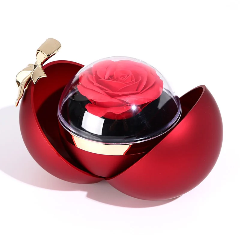 Kugel Rosenbox - Mit 14k Weißgold Herz Halskette - Image 5