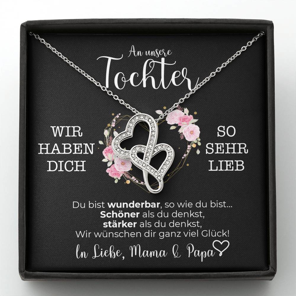 Halskette - Zwei Herzen - An meine Tochter von Mama & Papa - Image 5