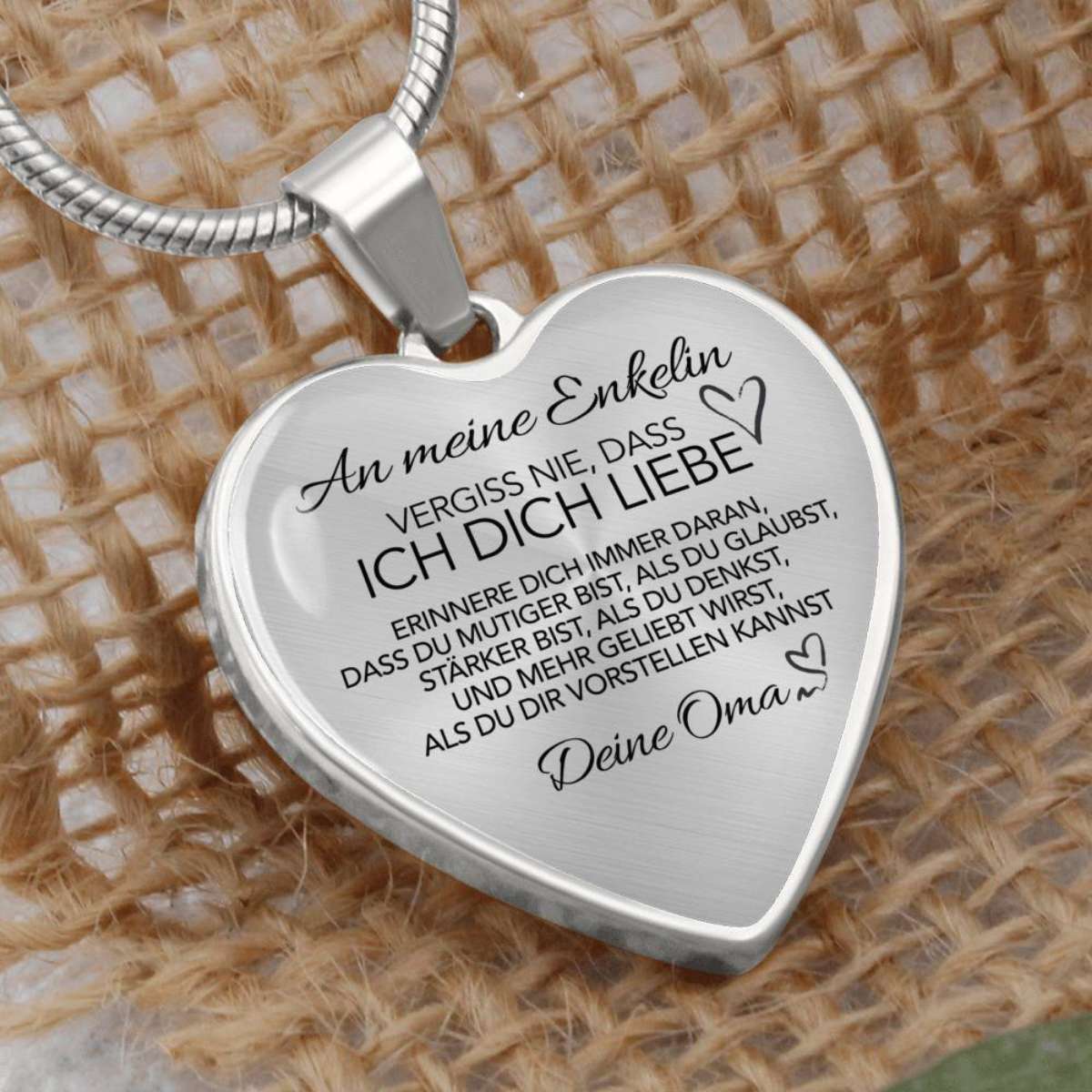 Herz-Halskette - An meine Enkelin von Oma - Image 4