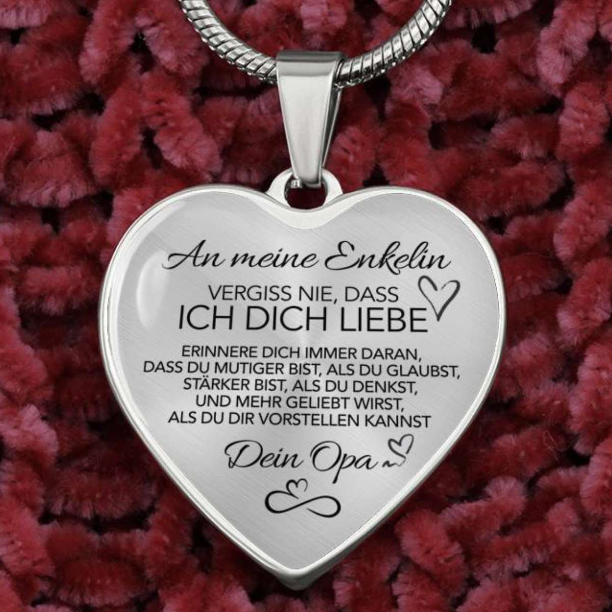 Herz-Halskette - An meine Enkelin von Opa - Image 4
