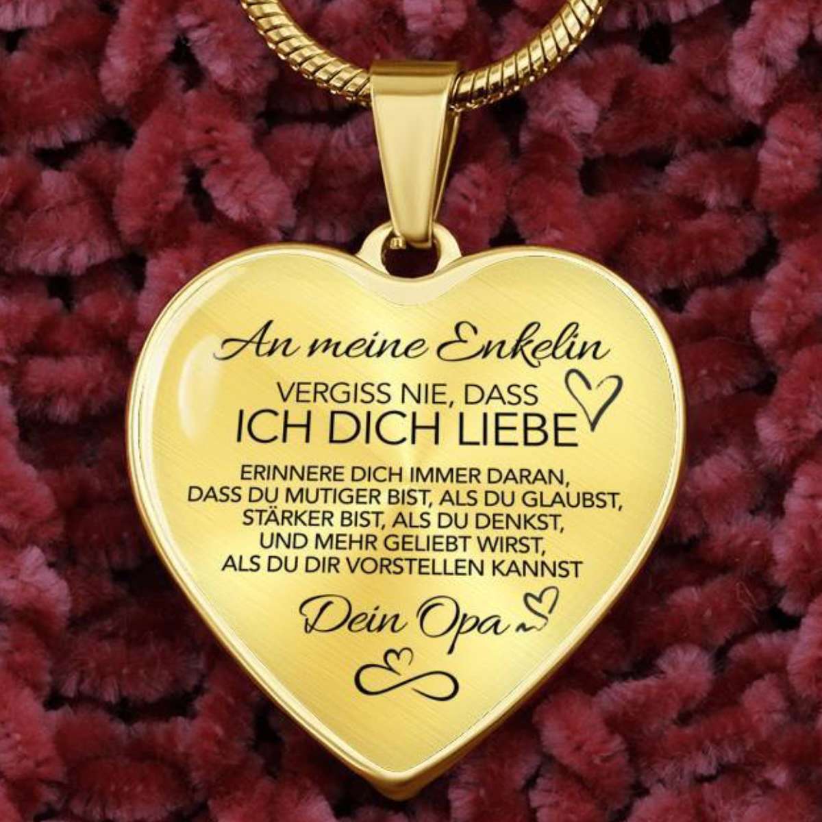 Herz-Halskette - An meine Enkelin von Opa - Image 8