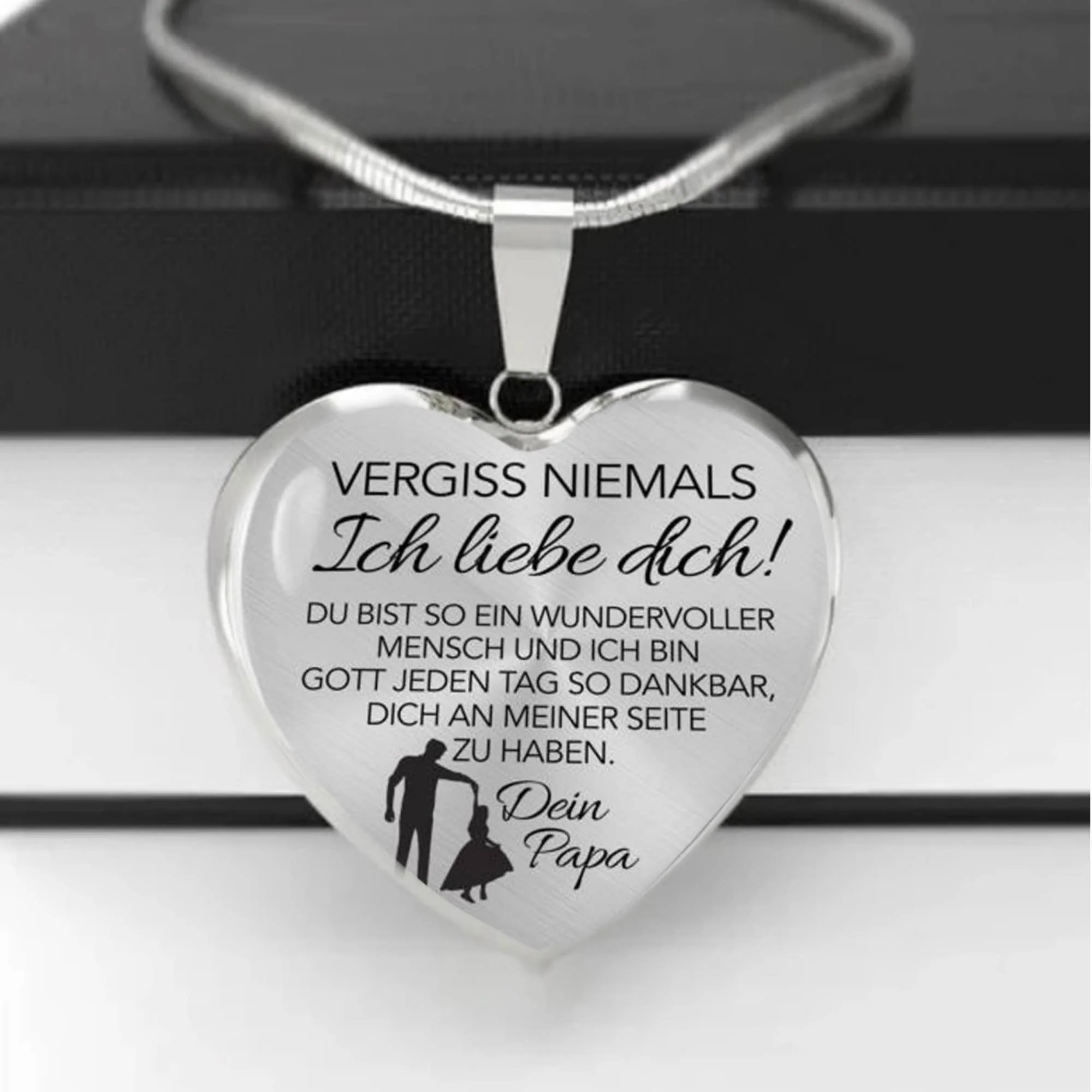 Herz-Halskette - An meine Tochter - Vergiss niemals - Image 14