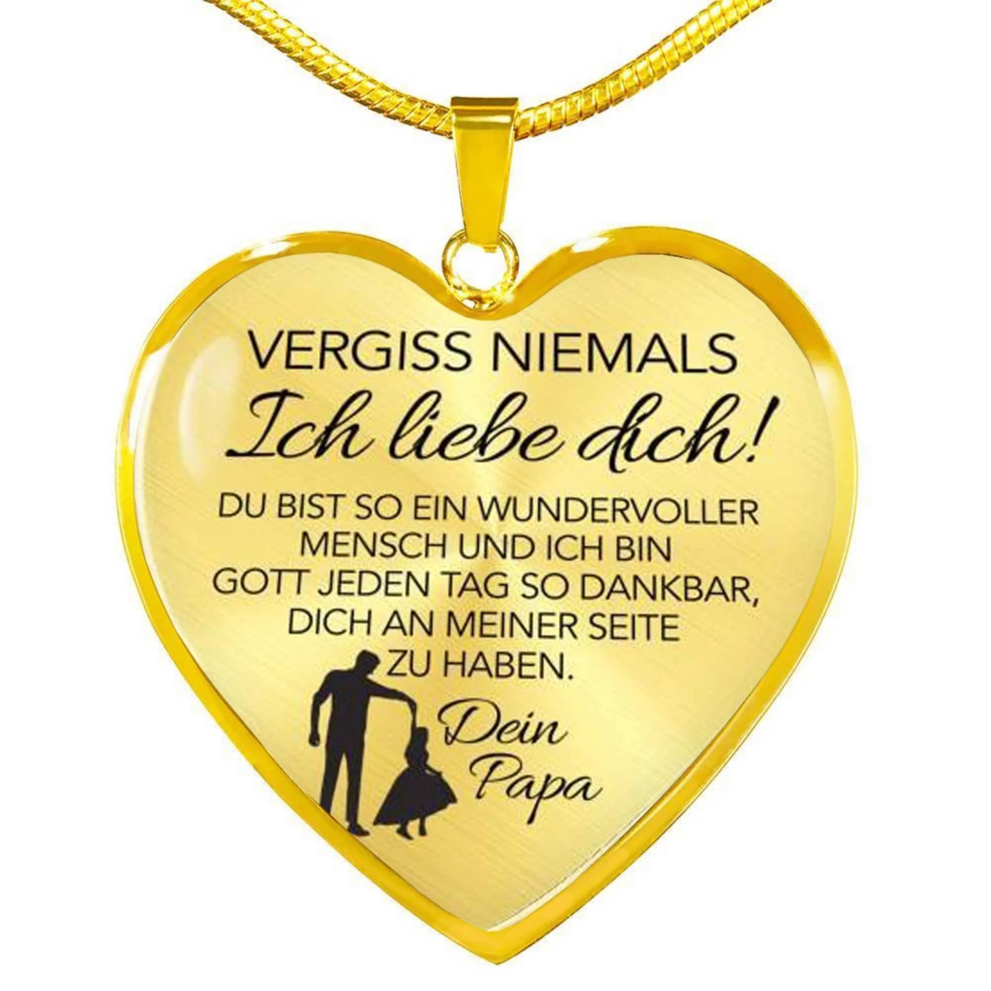Herz-Halskette - An meine Tochter - Vergiss niemals - Image 3