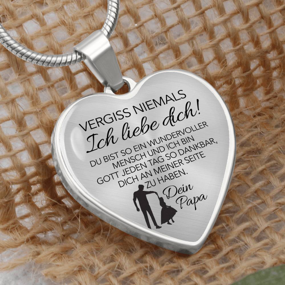 Herz-Halskette - An meine Tochter - Vergiss niemals - Image 5