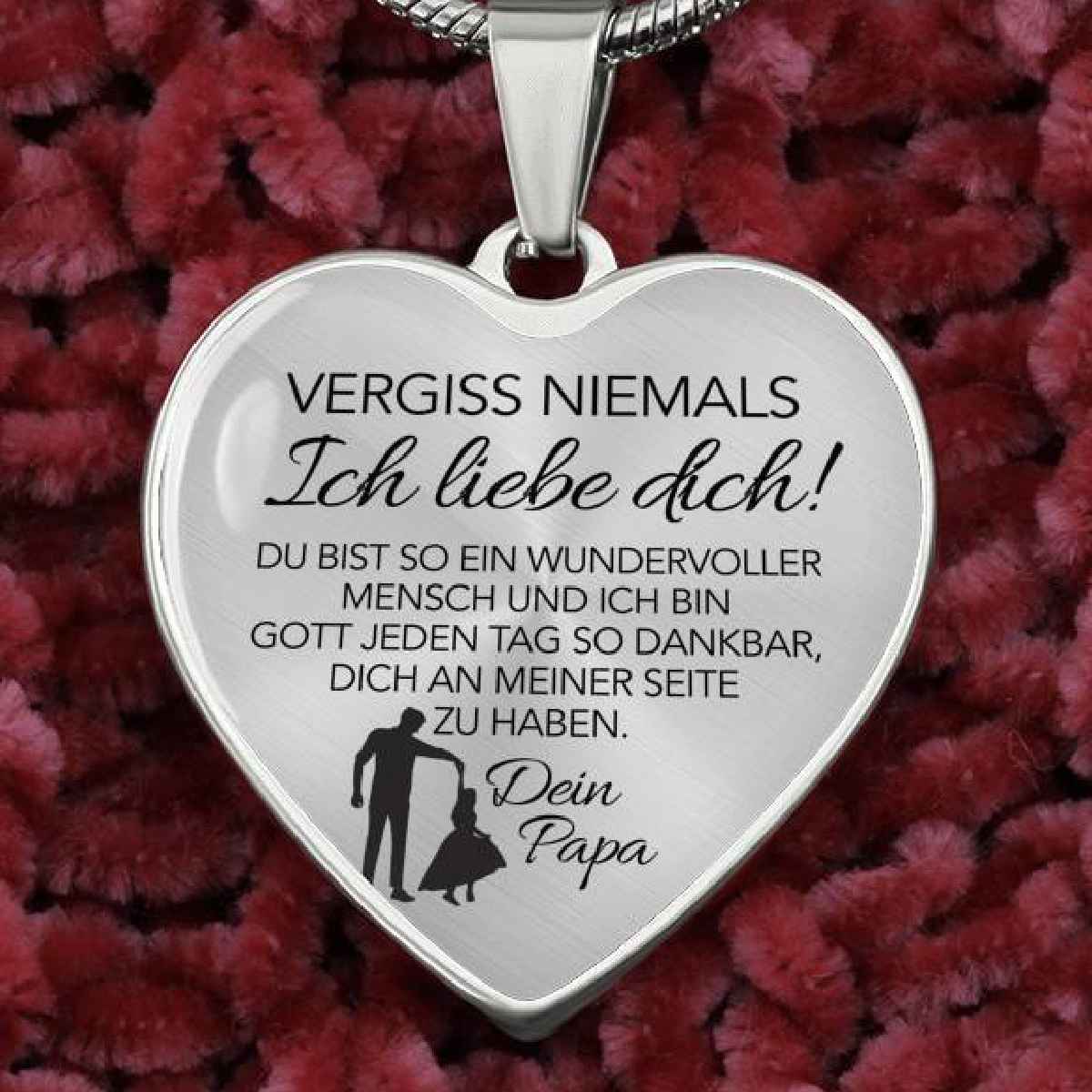 Herz-Halskette - An meine Tochter - Vergiss niemals - Image 6
