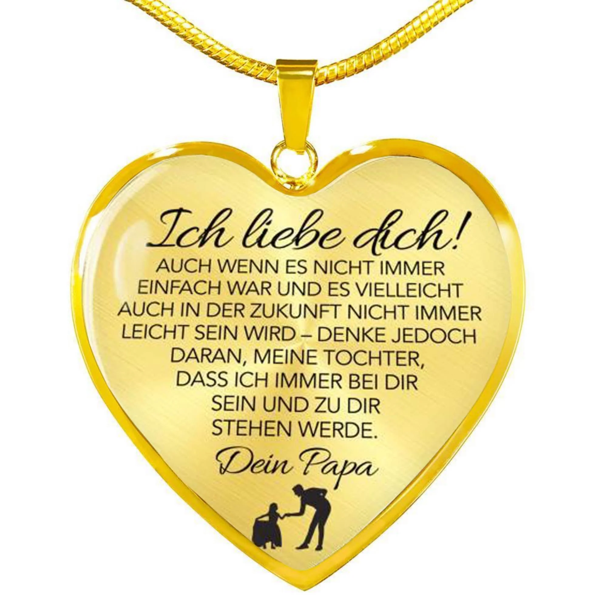 Herz-Halskette - An meine Tochter - Ich liebe Dich - Image 3