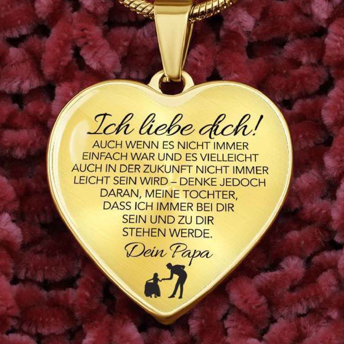 Herz-Halskette - An meine Tochter - Ich liebe Dich - Image 4