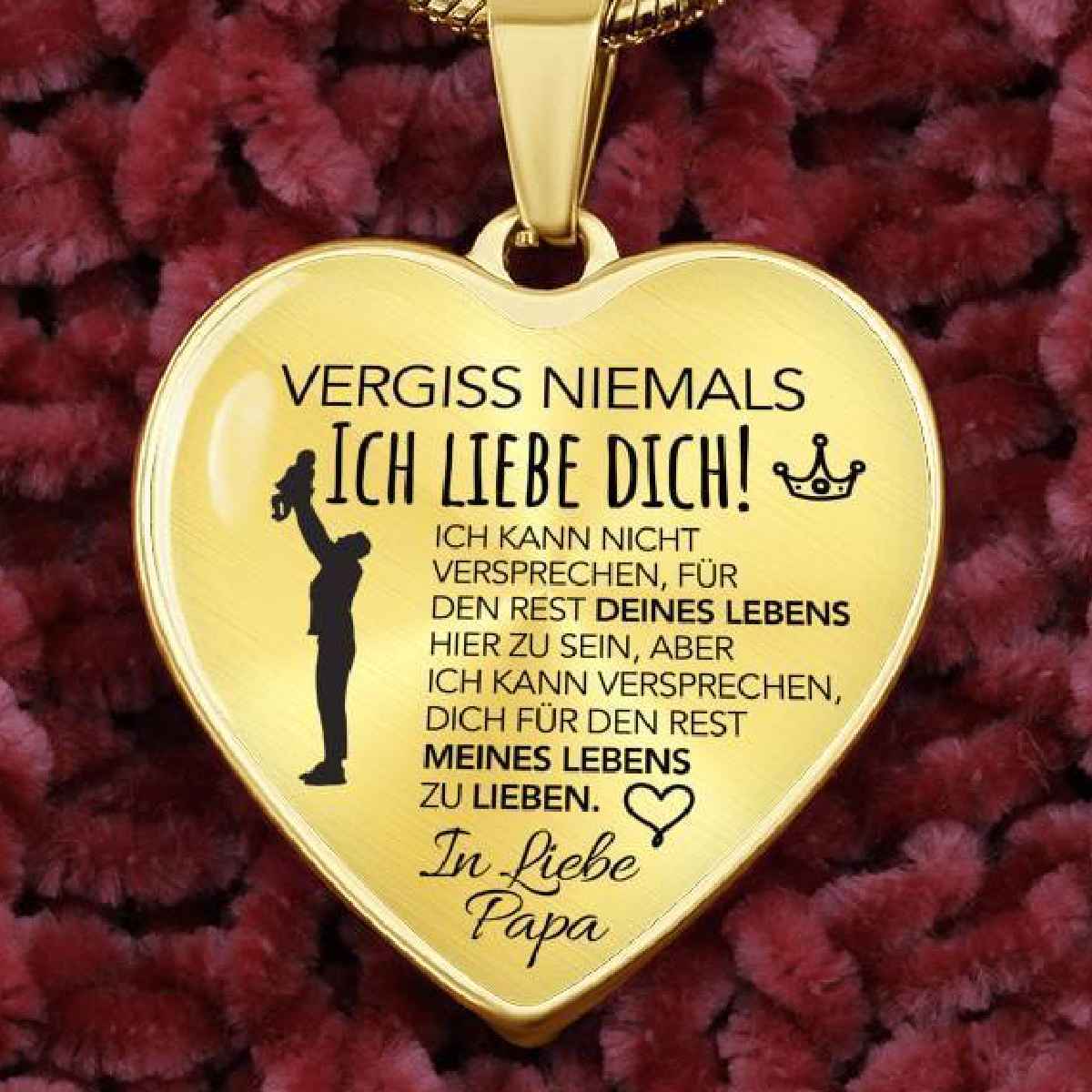 Herz-Halskette - Versprechen - In Liebe Papa - Image 5
