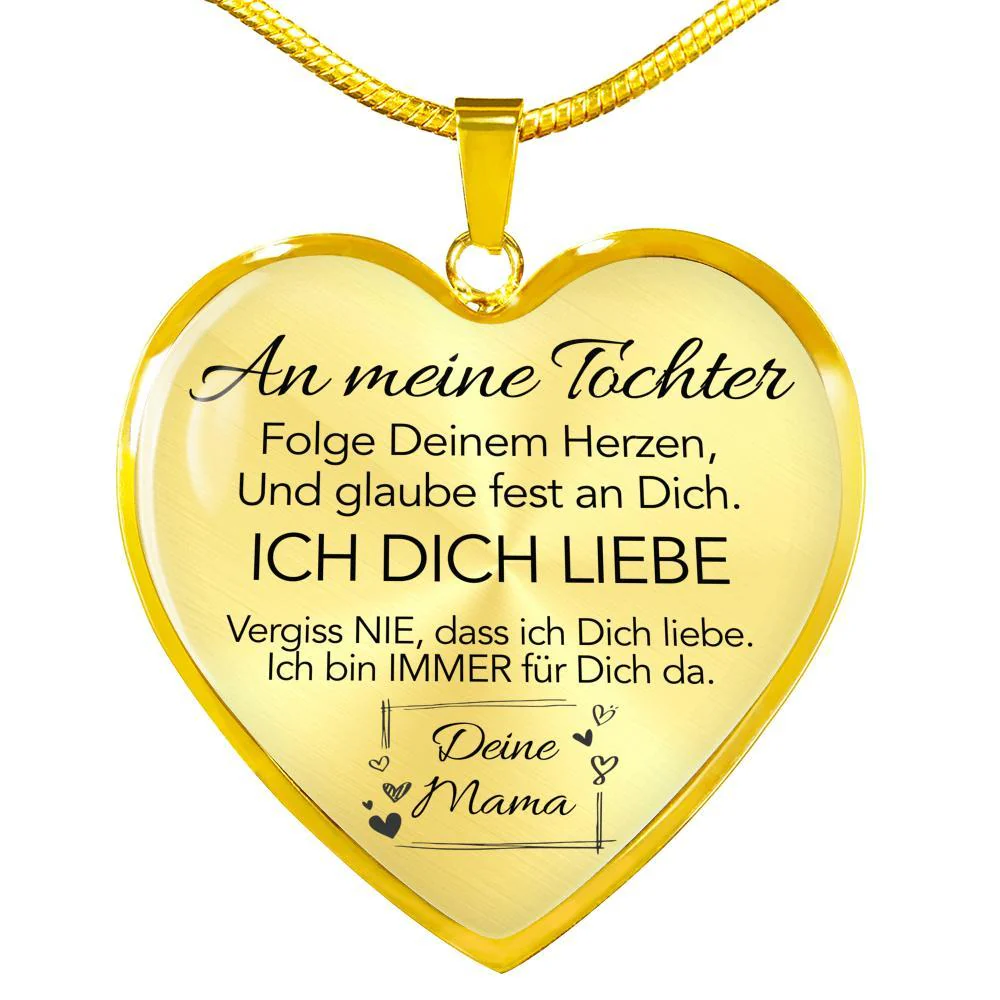 Herz-Halskette - An meine Tochter von Mama - Glaube an Dich - Image 3