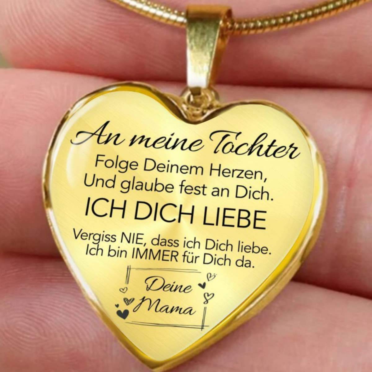 Herz-Halskette - An meine Tochter von Mama - Glaube an Dich - Image 5