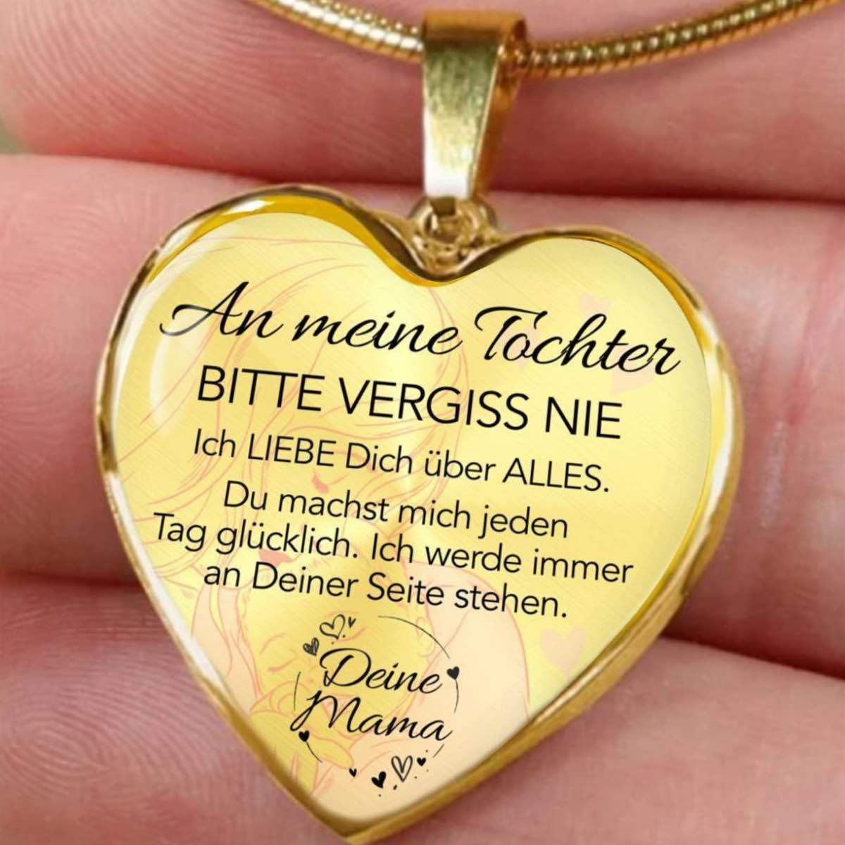 Herz-Halskette - An meine Tochter von Mama - Glück - Image 5
