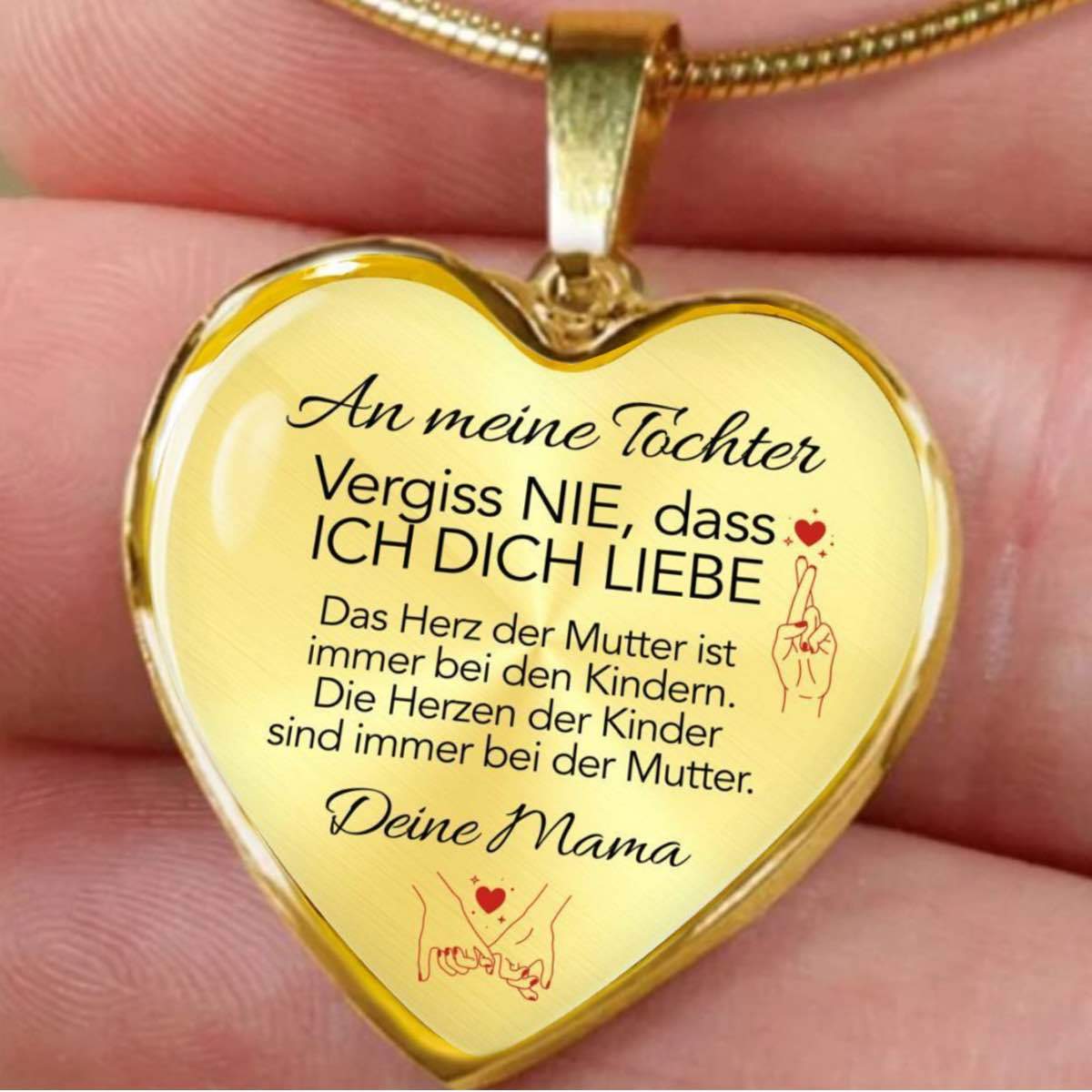 Herz-Halskette - An meine Tochter von Mama - Immer am Herzen - Image 5