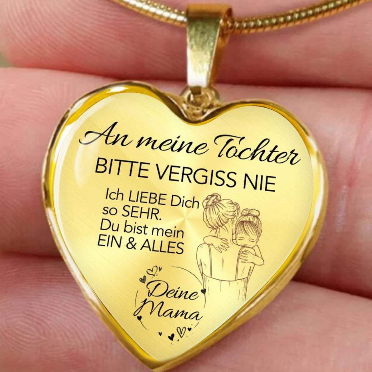 Herz-Halskette - An meine Tochter von Mama - Mein Ein & Alles - Image 5