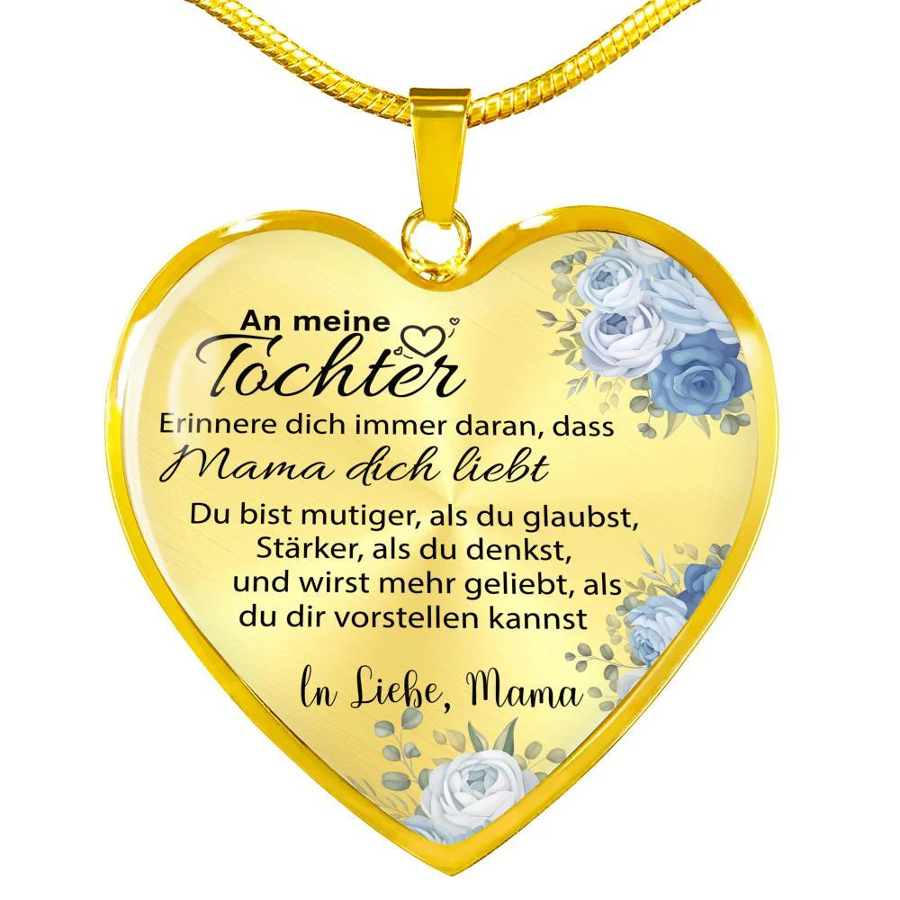 Herz-Halskette - An meine Tochter von Mama - Mutig - Image 3