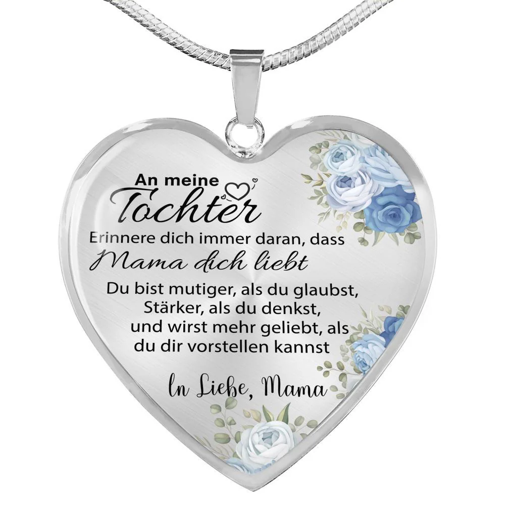 Herz-Halskette - An meine Tochter von Mama - Mutig - Image 4