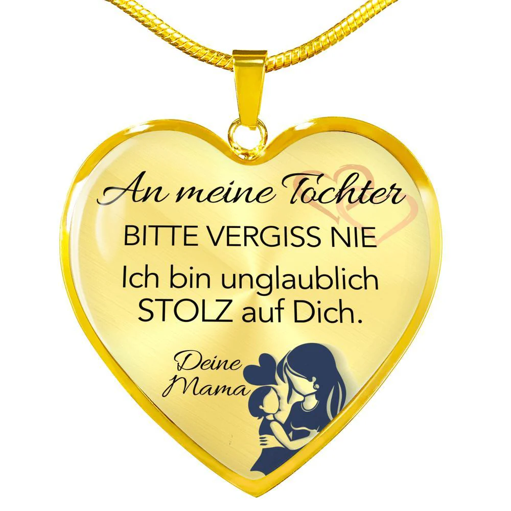 Herz-Halskette - An meine Tochter von Mama - Stolz - Image 3