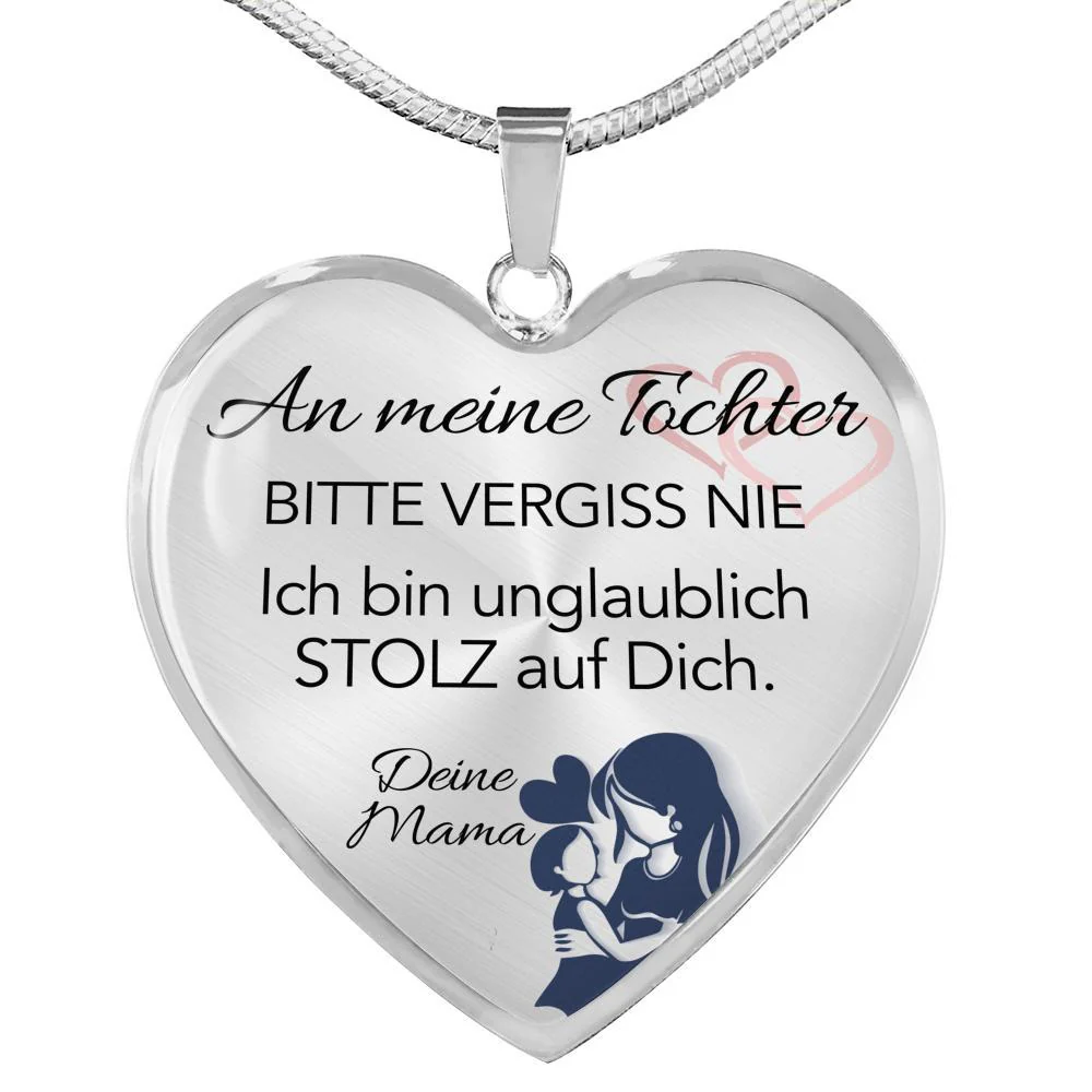 Herz-Halskette - An meine Tochter von Mama - Stolz - Image 4