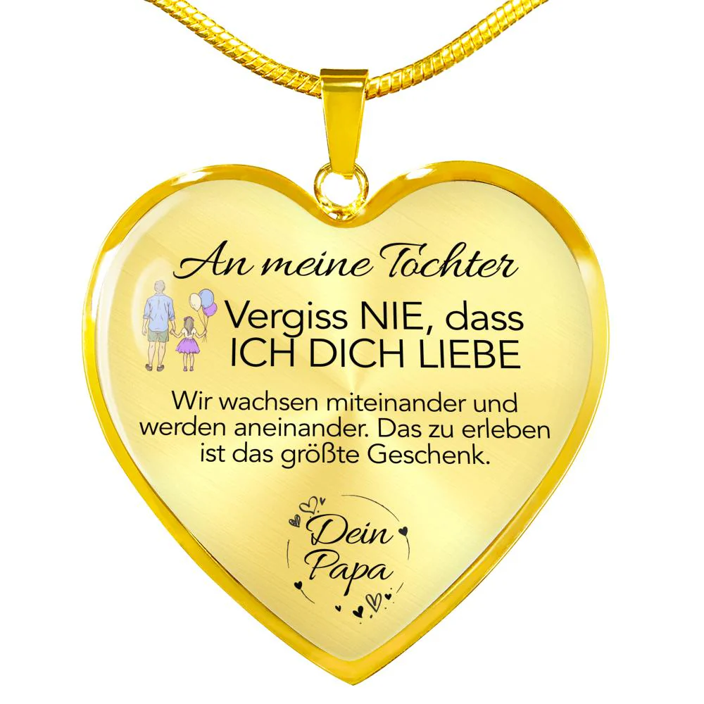 Herz-Halskette - An meine Tochter von Papa - Geschenk - Image 3