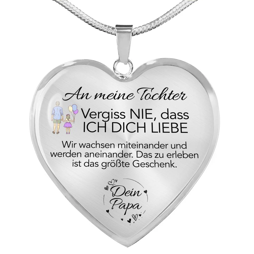 Herz-Halskette - An meine Tochter von Papa - Geschenk - Image 4