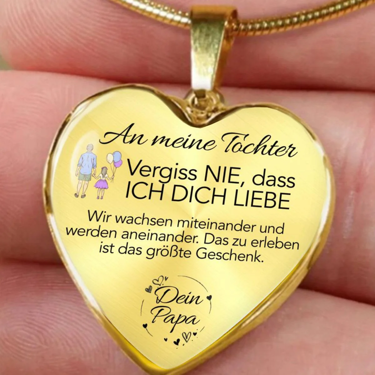 Herz-Halskette - An meine Tochter von Papa - Geschenk - Image 6