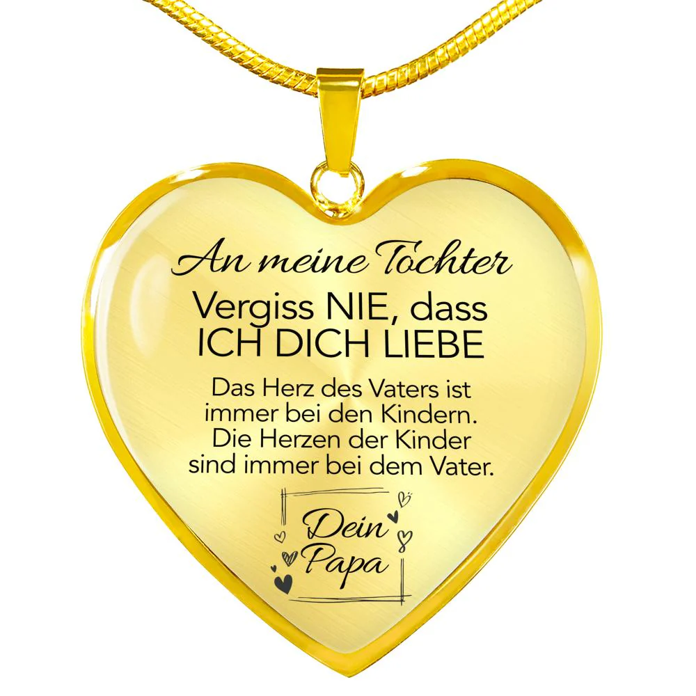 Herz-Halskette - An meine Tochter von Papa - Herzen - Image 3