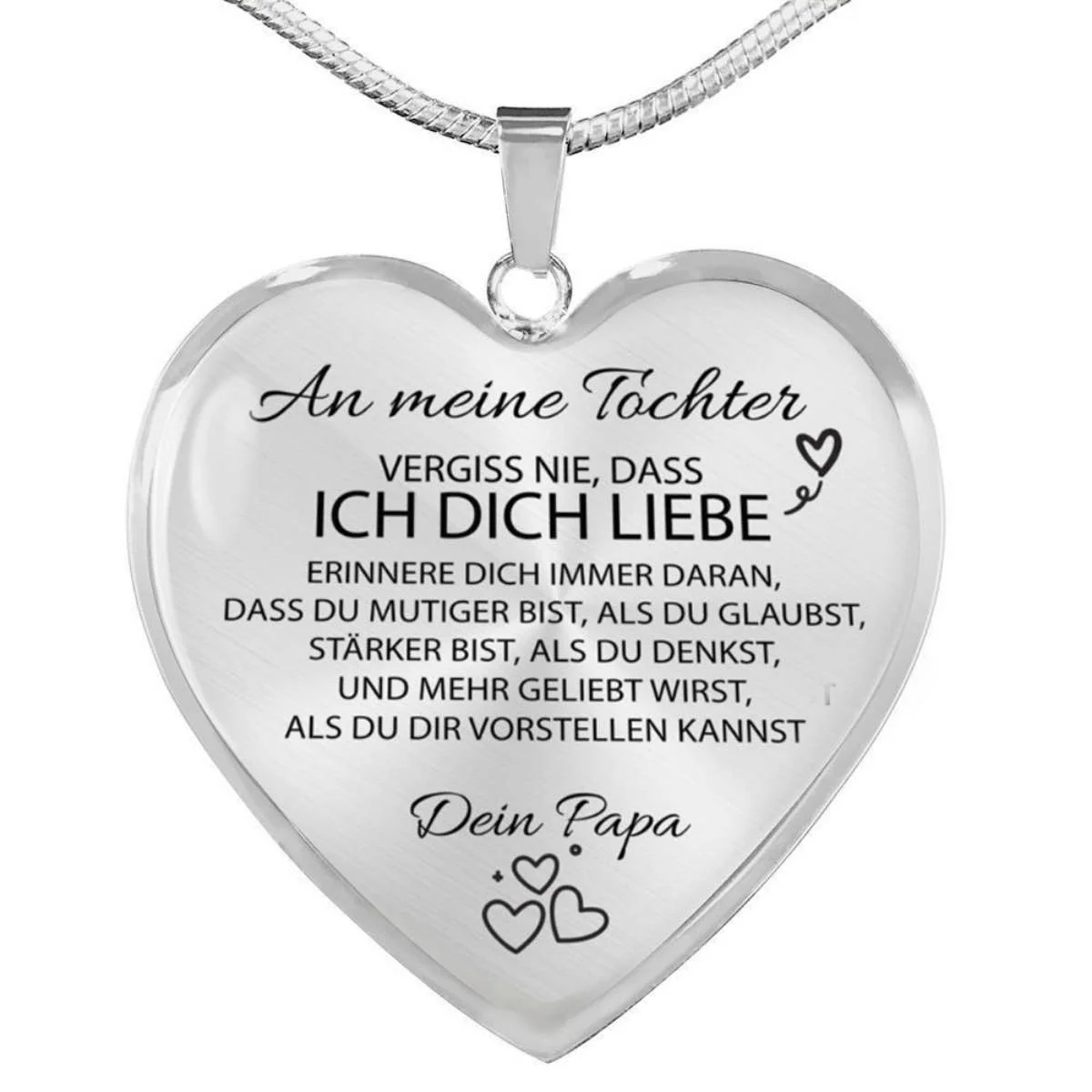 Herz-Halskette - An meine Tochter von Papa - Herzen - Image 4