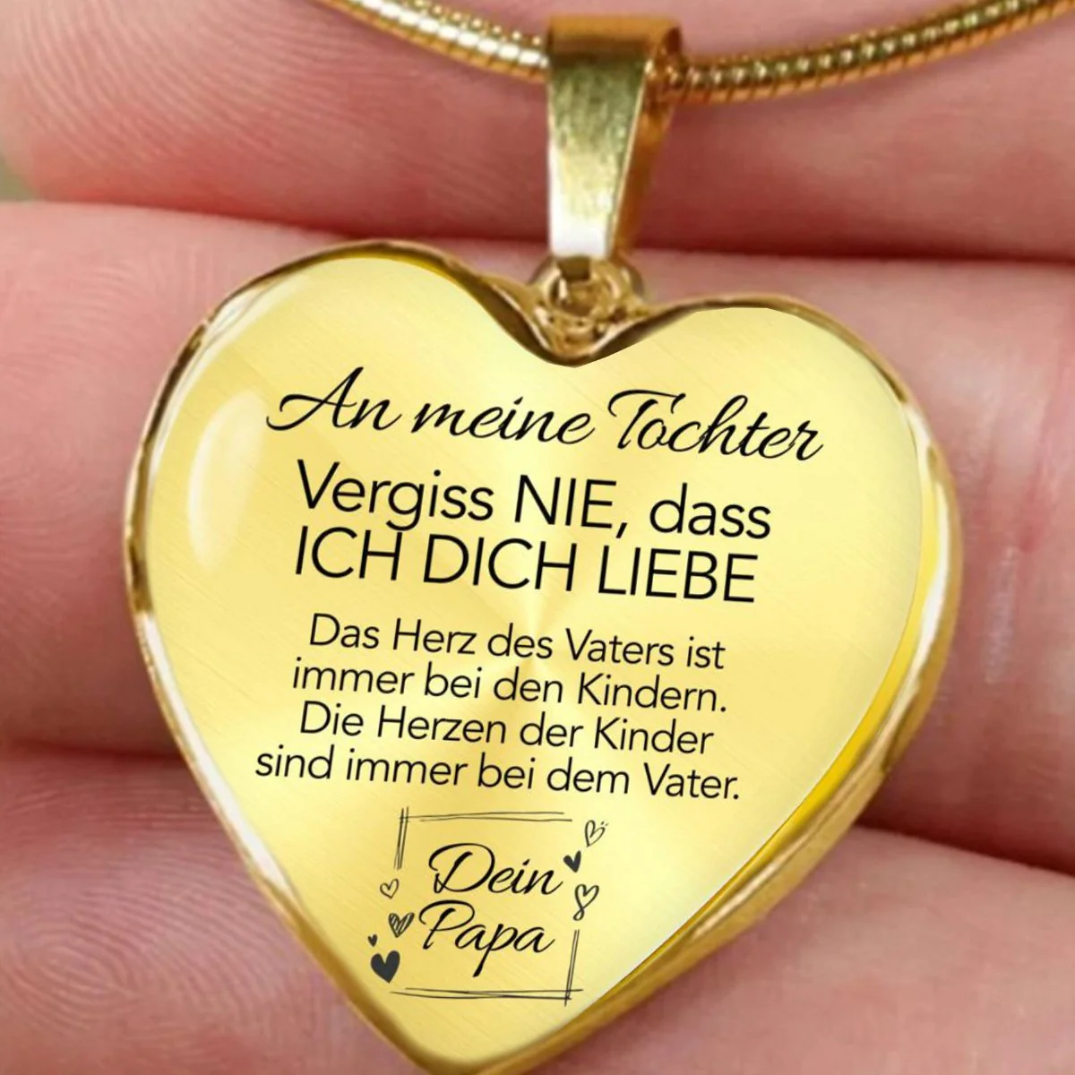 Herz-Halskette - An meine Tochter von Papa - Herzen - Image 6