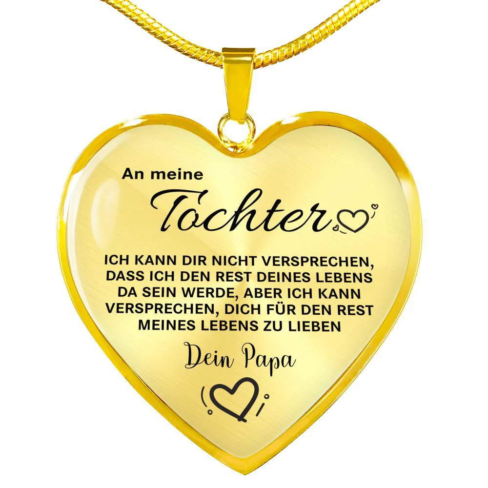 Herz-Halskette - An meine Tochter von Papa - Liebe - Image 3